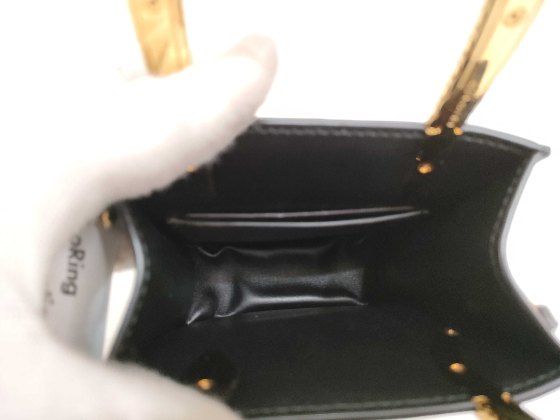 BVLGARI Serpenti Leather 2-Way Handbag/Shoulder Bag, Black