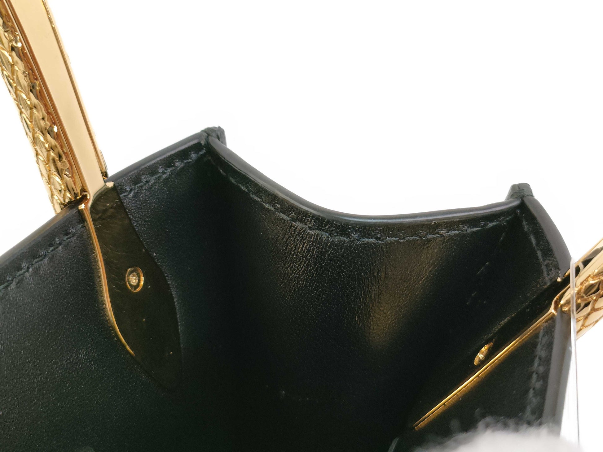 BVLGARI Serpenti Leather 2-Way Handbag/Shoulder Bag, Black