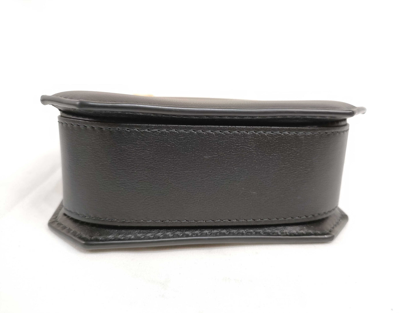 BVLGARI Serpenti Leather 2-Way Handbag/Shoulder Bag, Black