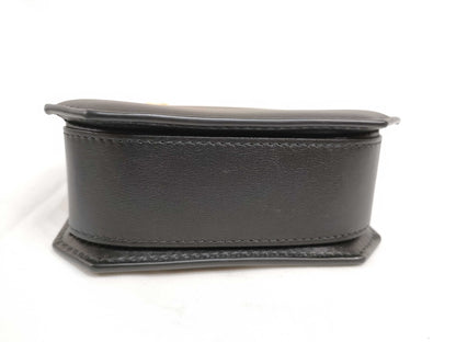 BVLGARI Serpenti Leather 2-Way Handbag/Shoulder Bag, Black