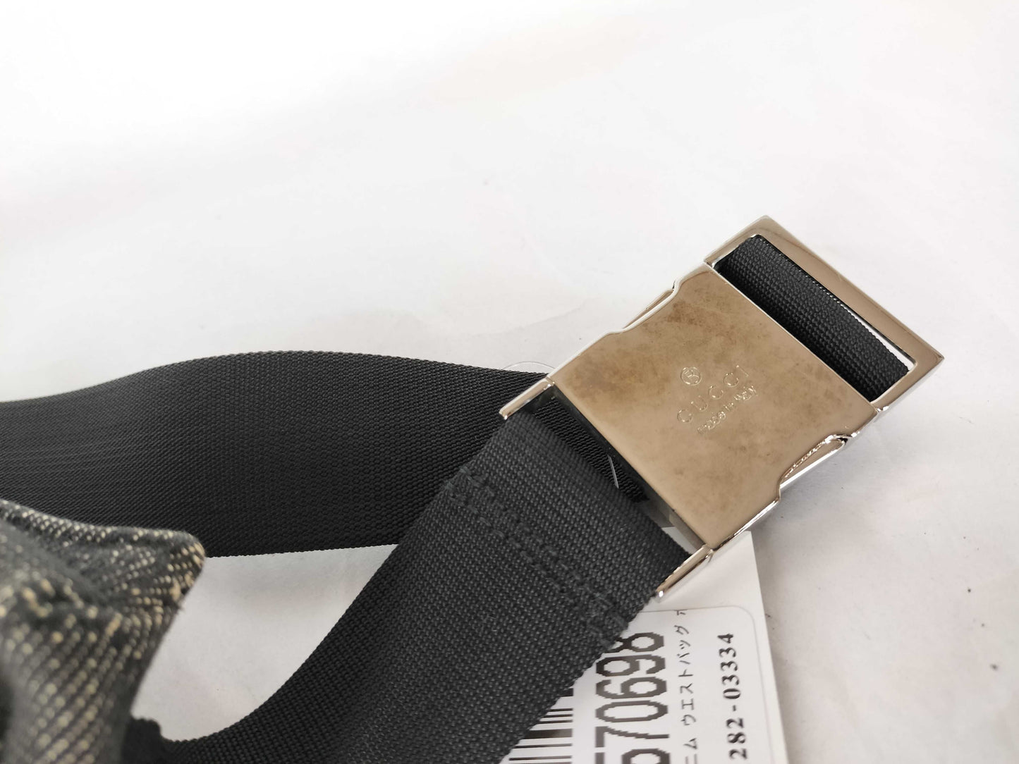 GUCCI GG Canvas Denim Waist Bag Body Bag 28566