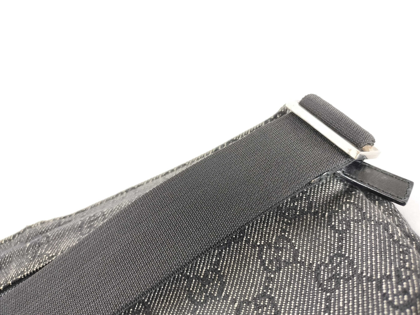 GUCCI GG Canvas Denim Waist Bag Body Bag 28566