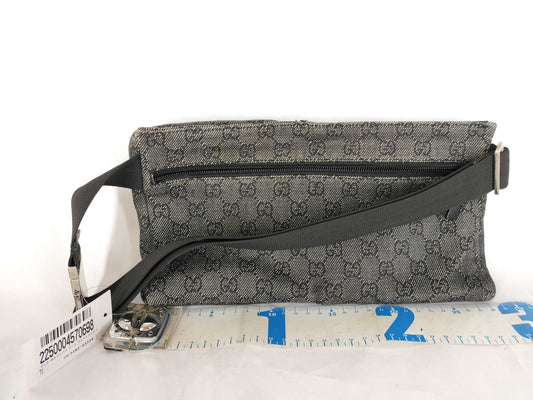 GUCCI GG Canvas Denim Waist Bag Body Bag 28566