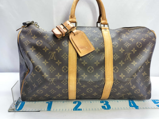LOUIS VUITTON Monogram Keepall 45 Boston Bag