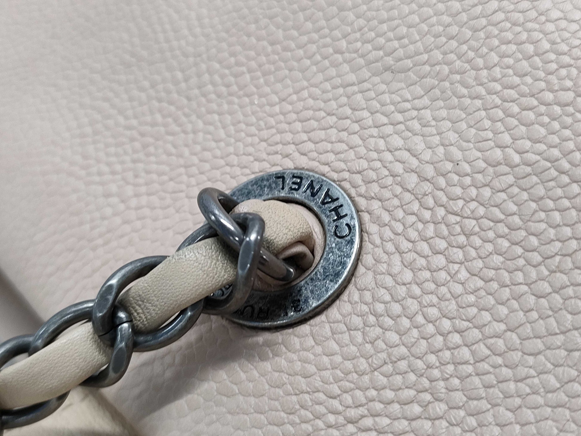 CHANEL Caviar Coco Mark 2-Way Handbag Shoulder Bag Handbag