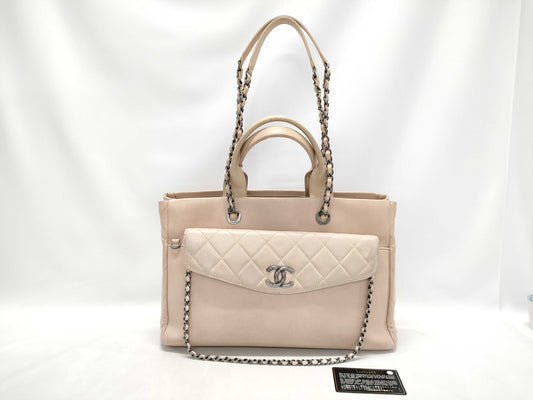 CHANEL Caviar Coco Mark 2-Way Handbag Shoulder Bag Handbag