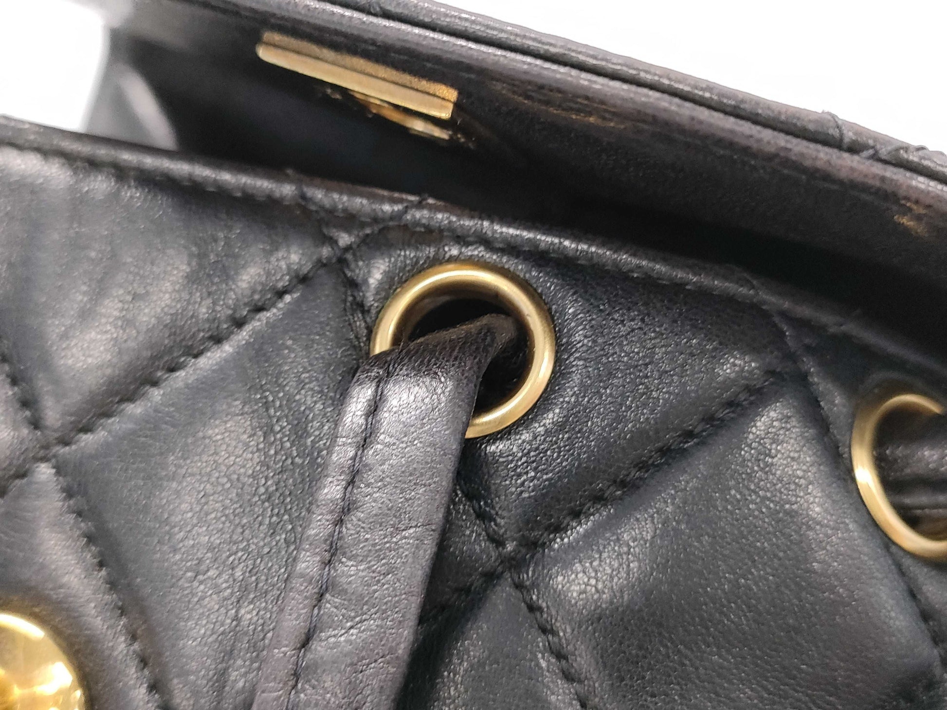 CHANEL Lambskin Matelasse Coco Mark Backpack