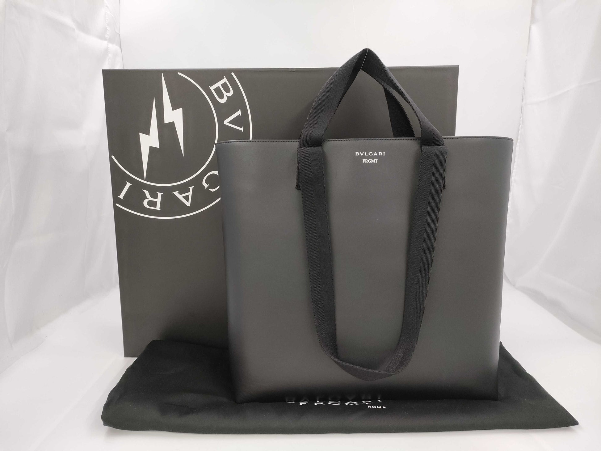 BVLGARI Hiroshi Fujiwara Fragment Collaboration Leather 2-Way Tote Bag