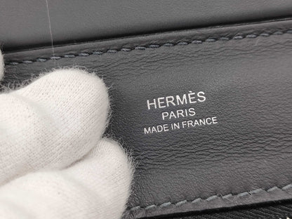 HERMES Evercolor Swift Vin Quatre Mini Ardoise W Stamped Handbag