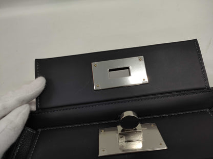 HERMES Evercolor Swift Vin Quatre Mini Ardoise W Stamped Handbag