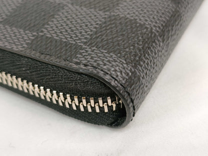 LOUIS VUITTON N 00056 Damier Graphite Zippy Wallet Horizontal N00056 RFID Wallet