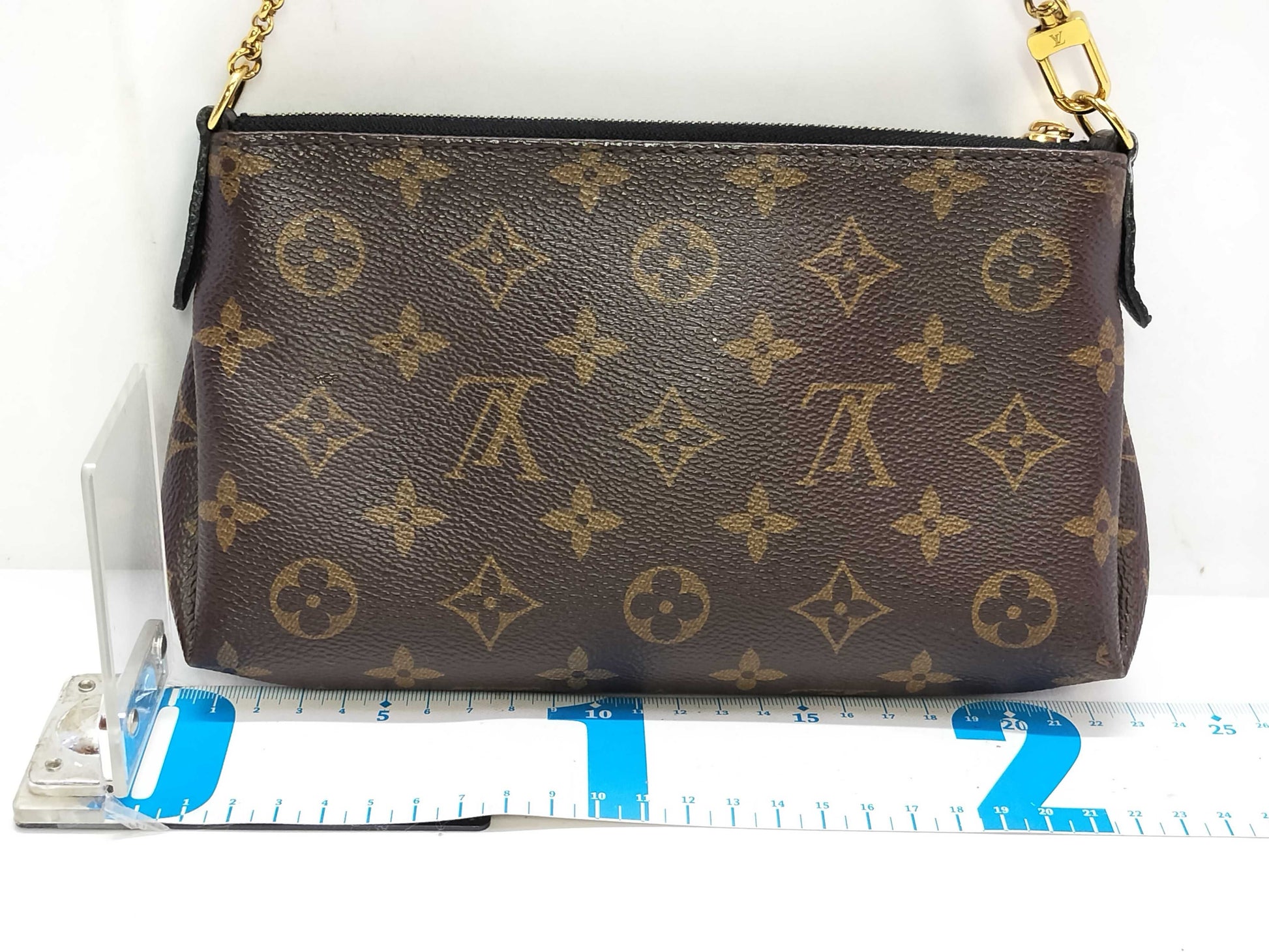 LOUIS VUITTON Monogram Pallas Clutch M41639 Shoulder Bag Pouch