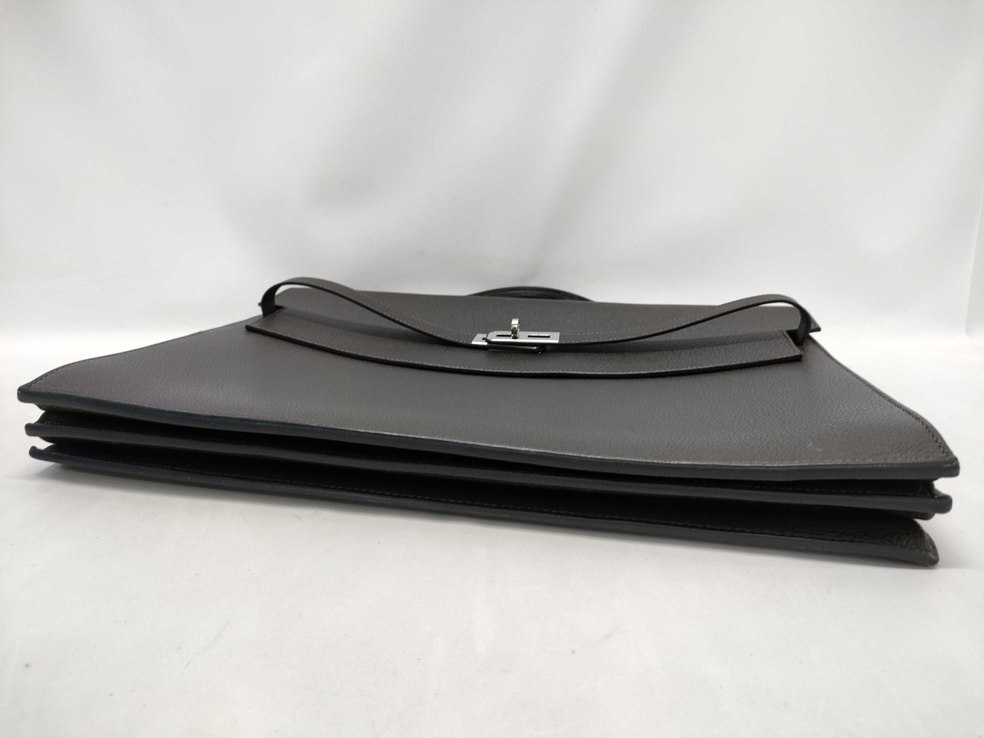 HERMES Kelly Depeche □O engraved briefcase business bag business bag