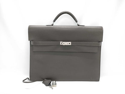 HERMES Kelly Depeche □O engraved briefcase business bag business bag
