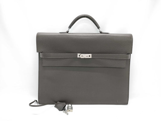 HERMES Kelly Depeche □O engraved briefcase business bag business bag