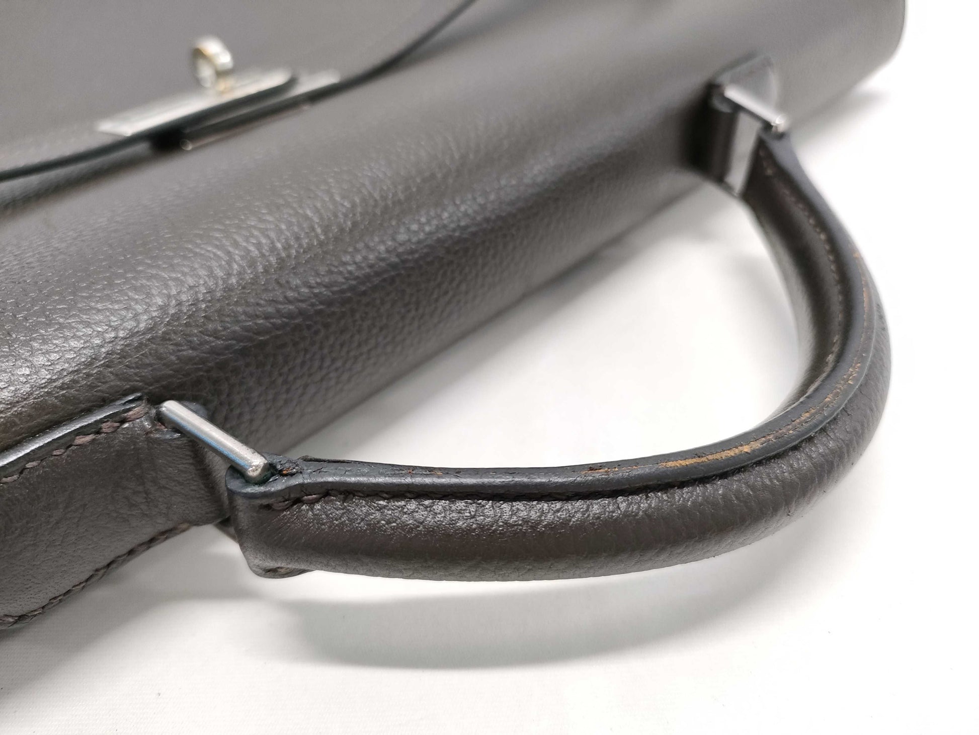 HERMES Kelly Depeche □O engraved briefcase business bag business bag