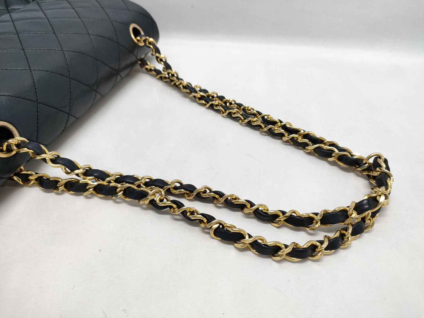 CHANEL Matelasse Lambskin Double Flap Chain Shoulder Bag