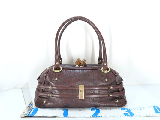 GUCCI Guccissima Horsebit Handbag 159399 Boston Bag Handbag