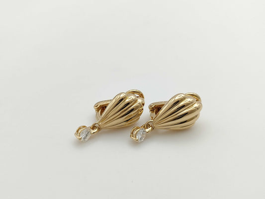 SUWA D0.21/0.21ct K18 9.3g Earrings 