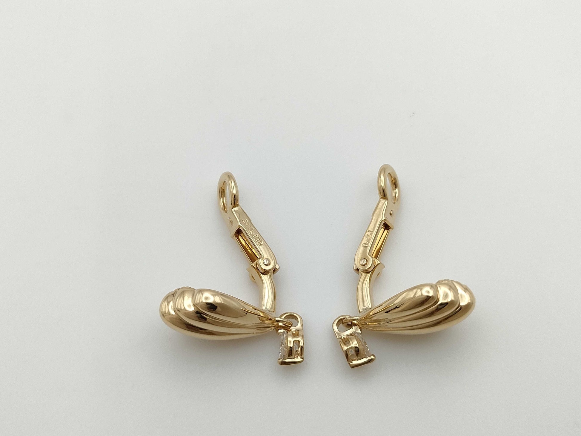 SUWA D0.21/0.21ct K18 9.3g Earrings 