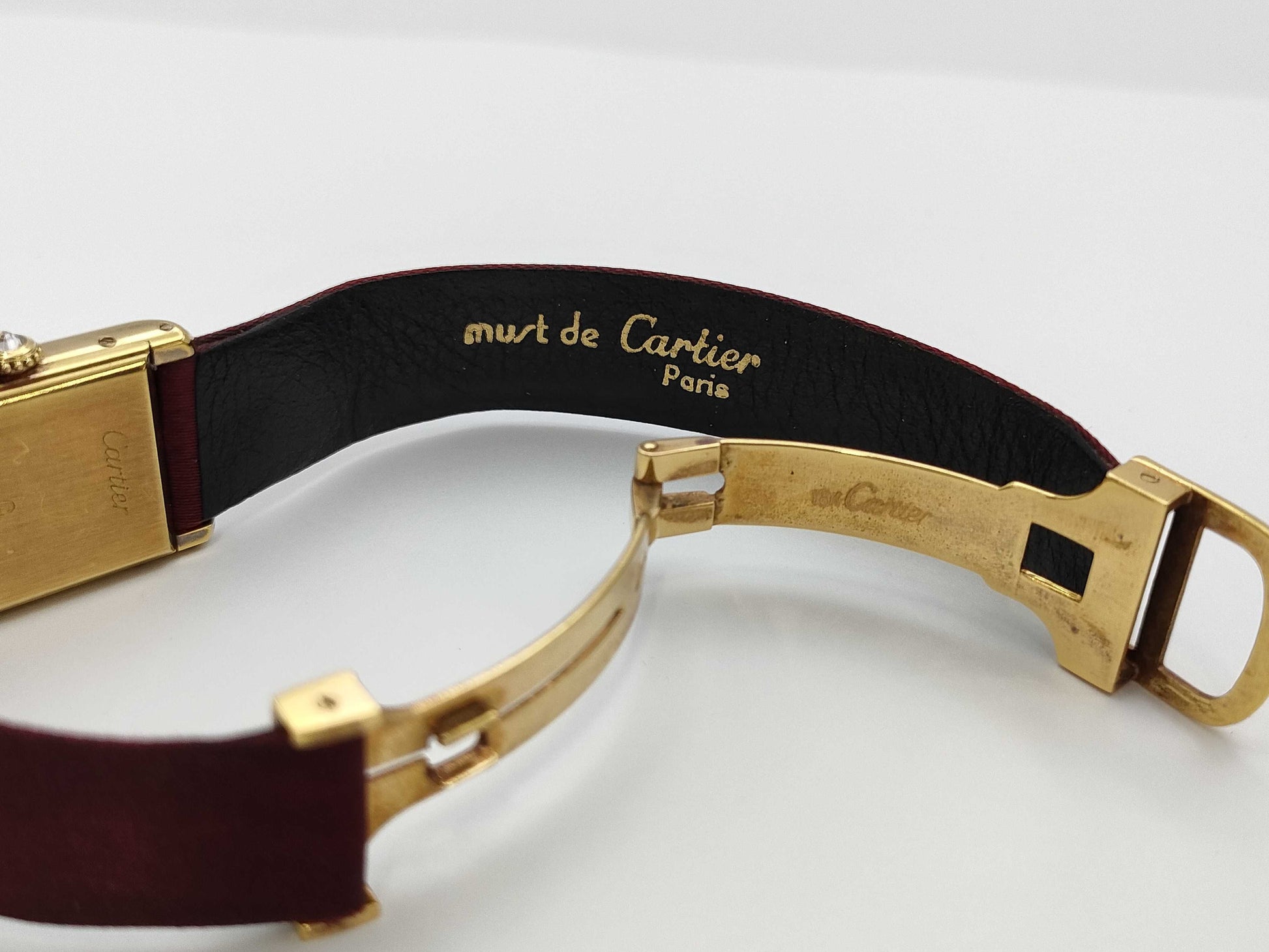 Cartier Tank Louis SM 671170896 Manual Winding PARIS Dial 18K Gold Women's Watch