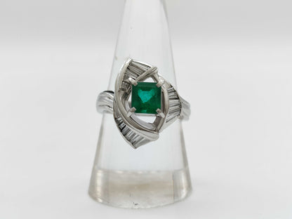 E1.03ct D0.63ct PT900 12.0g Ring 