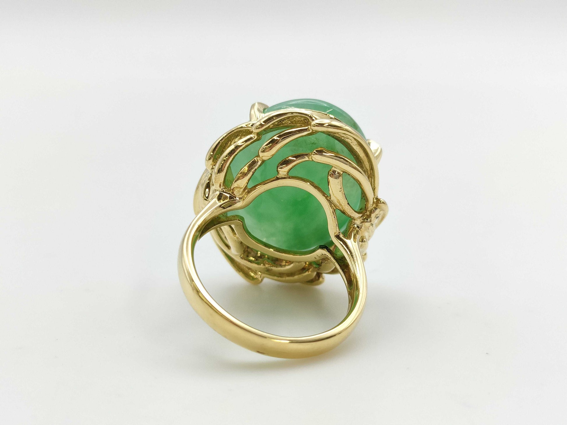 Jade 20.29ct K18 13.9g Ring 