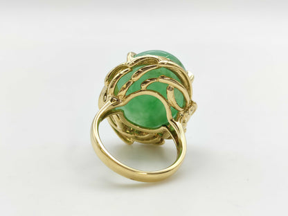 Jade 20.29ct K18 13.9g Ring 