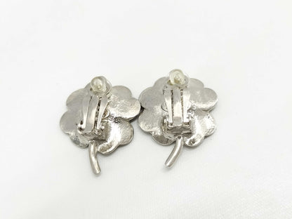 CHANEL Coco Mark Clover 04P Earrings