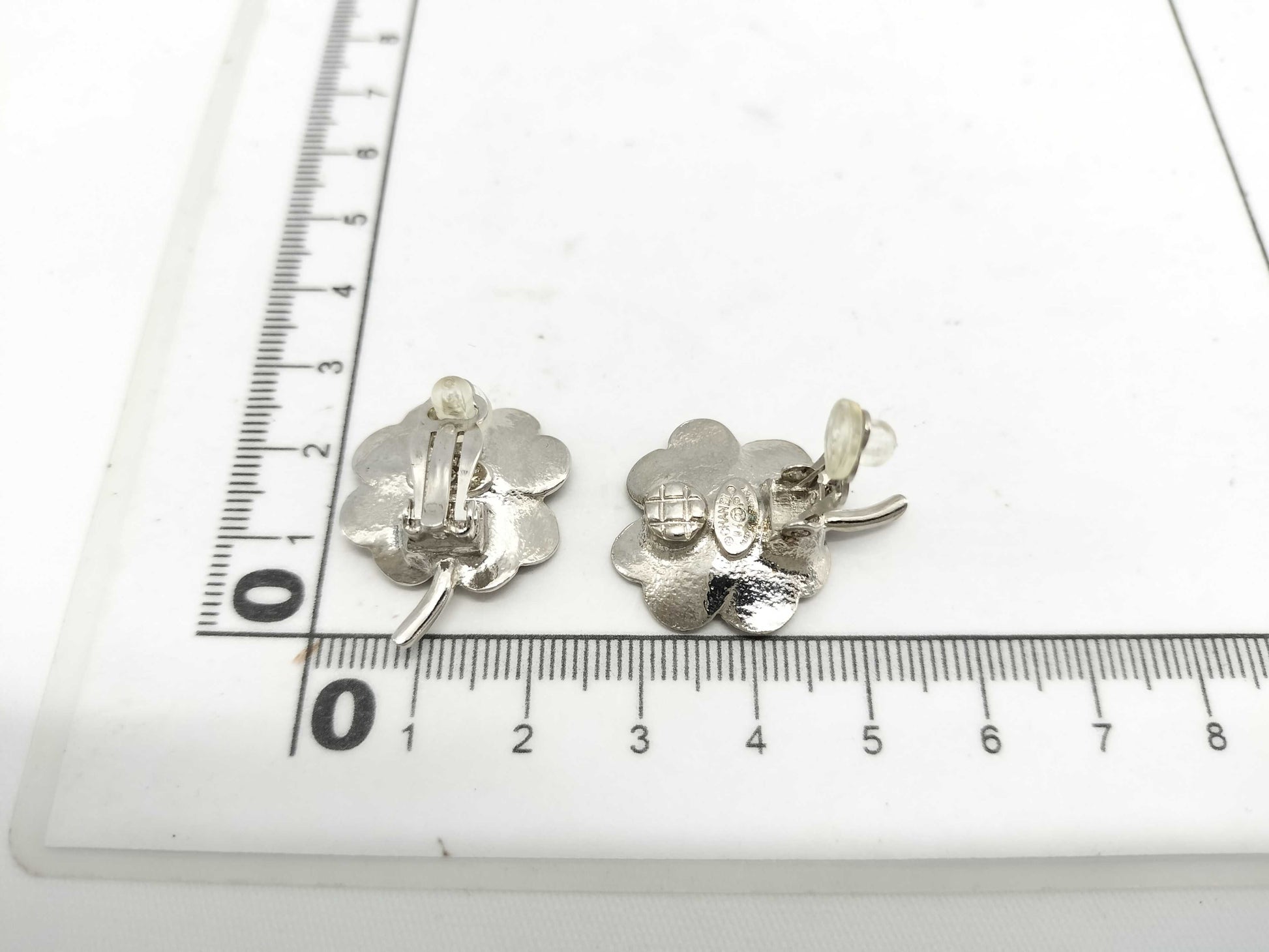 CHANEL Coco Mark Clover 04P Earrings