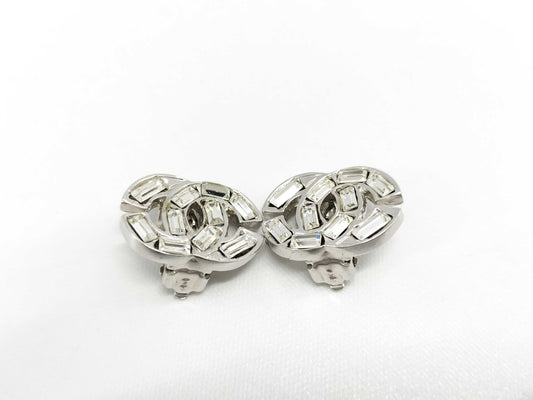 CHANEL Coco Mark Rhinestone 01P Earrings