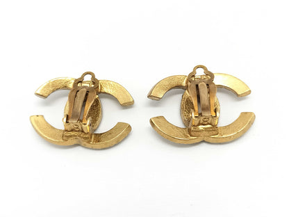 CHANEL Coco Mark Rhinestone 02A Earrings