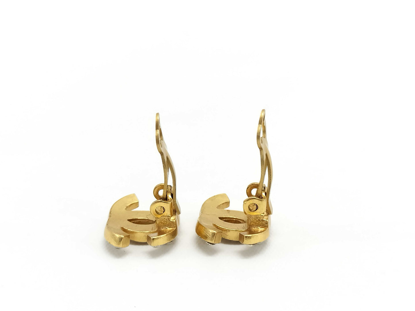 CHANEL Coco Mark Rhinestone 02A Earrings