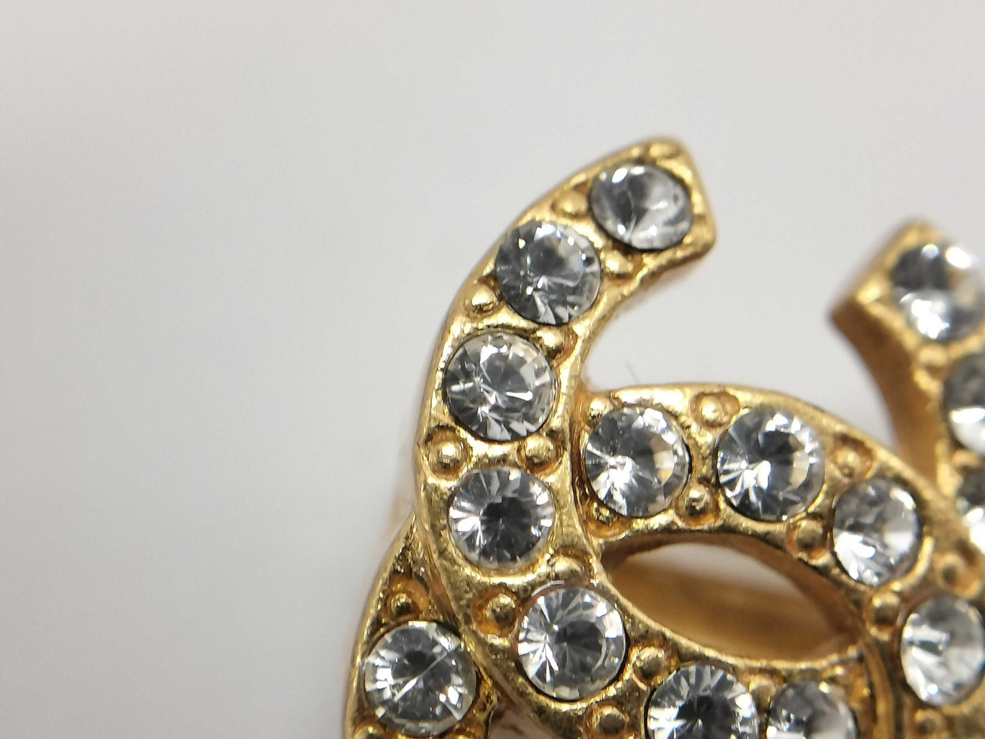 CHANEL Coco Mark Rhinestone 02A Earrings
