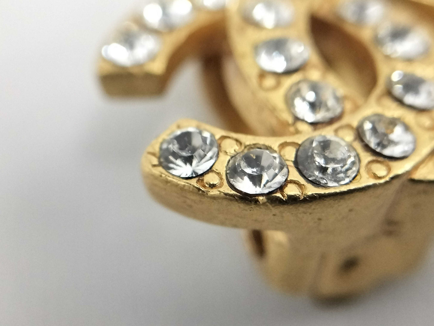 CHANEL Coco Mark Rhinestone 02A Earrings