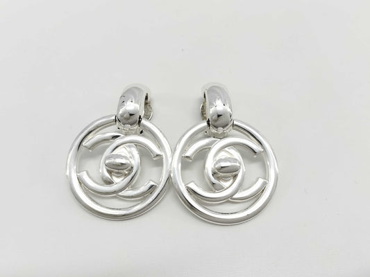 CHANEL Coco Mark Turn Lock Earrings 97P Earrings