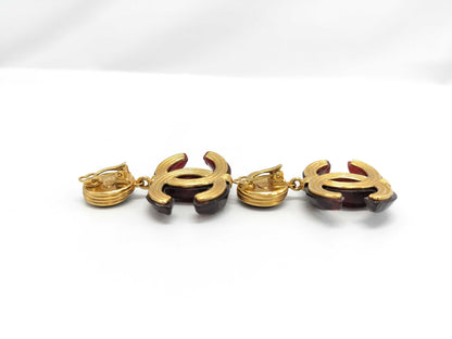 CHANEL Coco Mark Color Stone 99P Earrings