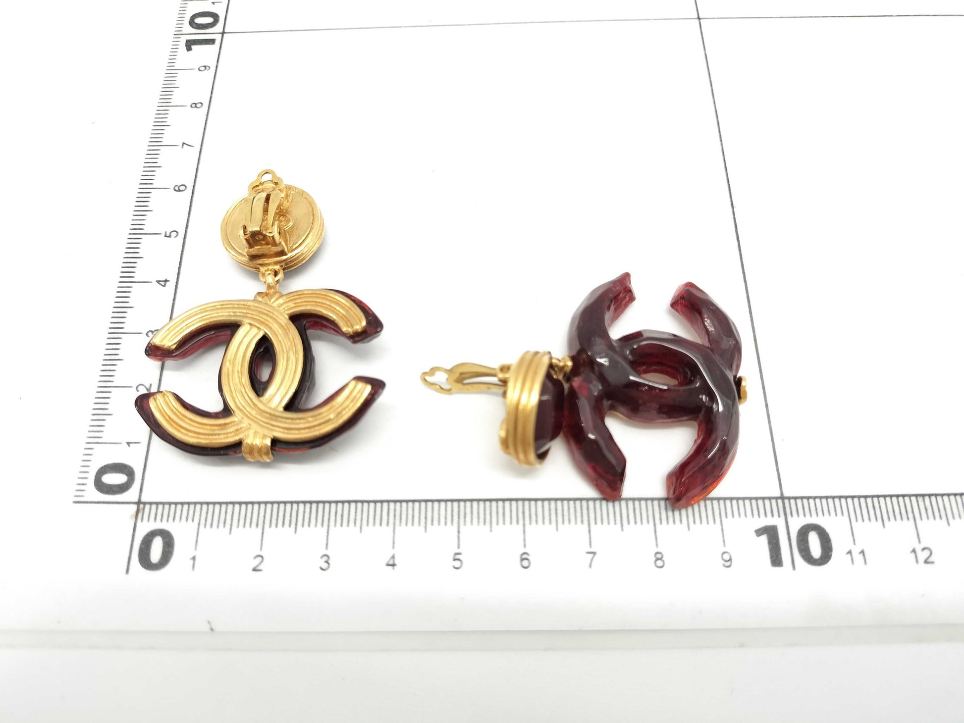 CHANEL Coco Mark Color Stone 99P Earrings
