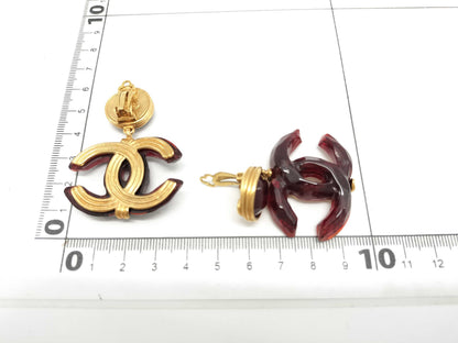 CHANEL Coco Mark Color Stone 99P Earrings