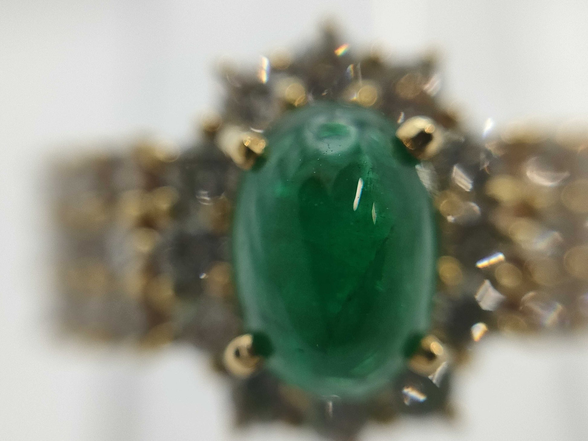 Cabochon E1.29ct D0.79ct K18 6.7g Ring 