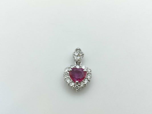 R0.41ct D0.27ct K18WG 1.3g Pendant Top 