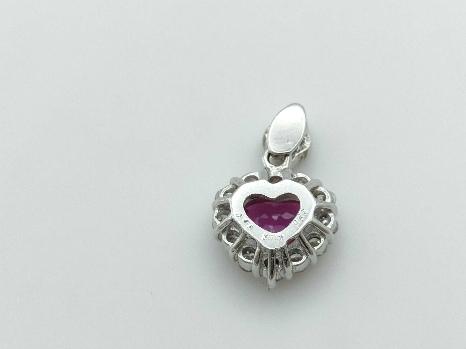 R0.41ct D0.27ct K18WG 1.3g Pendant Top 