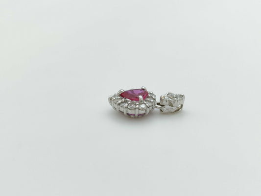 R0.41ct D0.27ct K18WG 1.3g Pendant Top 