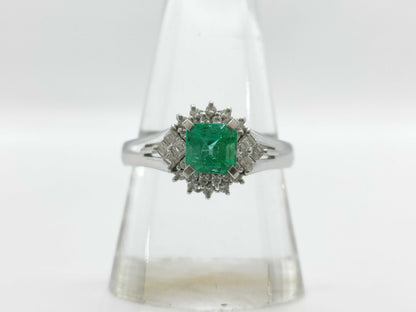 E0.88ct D0.23ct PT900 6.1g Ring 