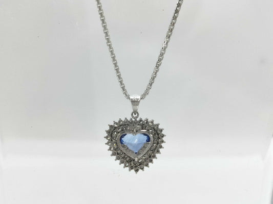 S2.53ct D0.65ct PT900/850 12.6g Necklace 