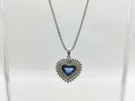 S2.53ct D0.65ct PT900/850 12.6g Necklace 