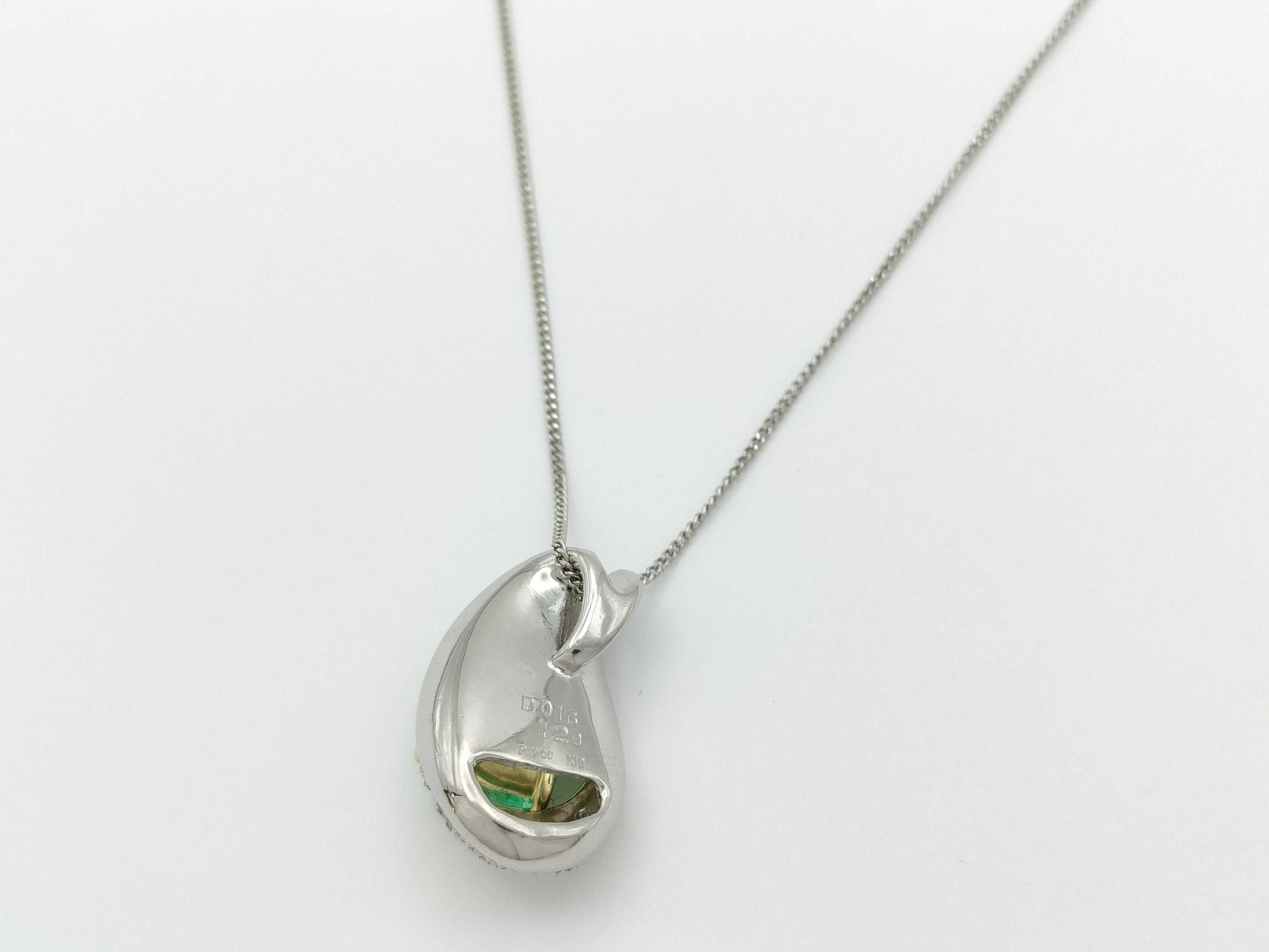 E1.29ct D0.16ct Pt999/Pt900/K18 7.9g Necklace 