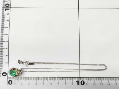 E1.29ct D0.16ct Pt999/Pt900/K18 7.9g Necklace 