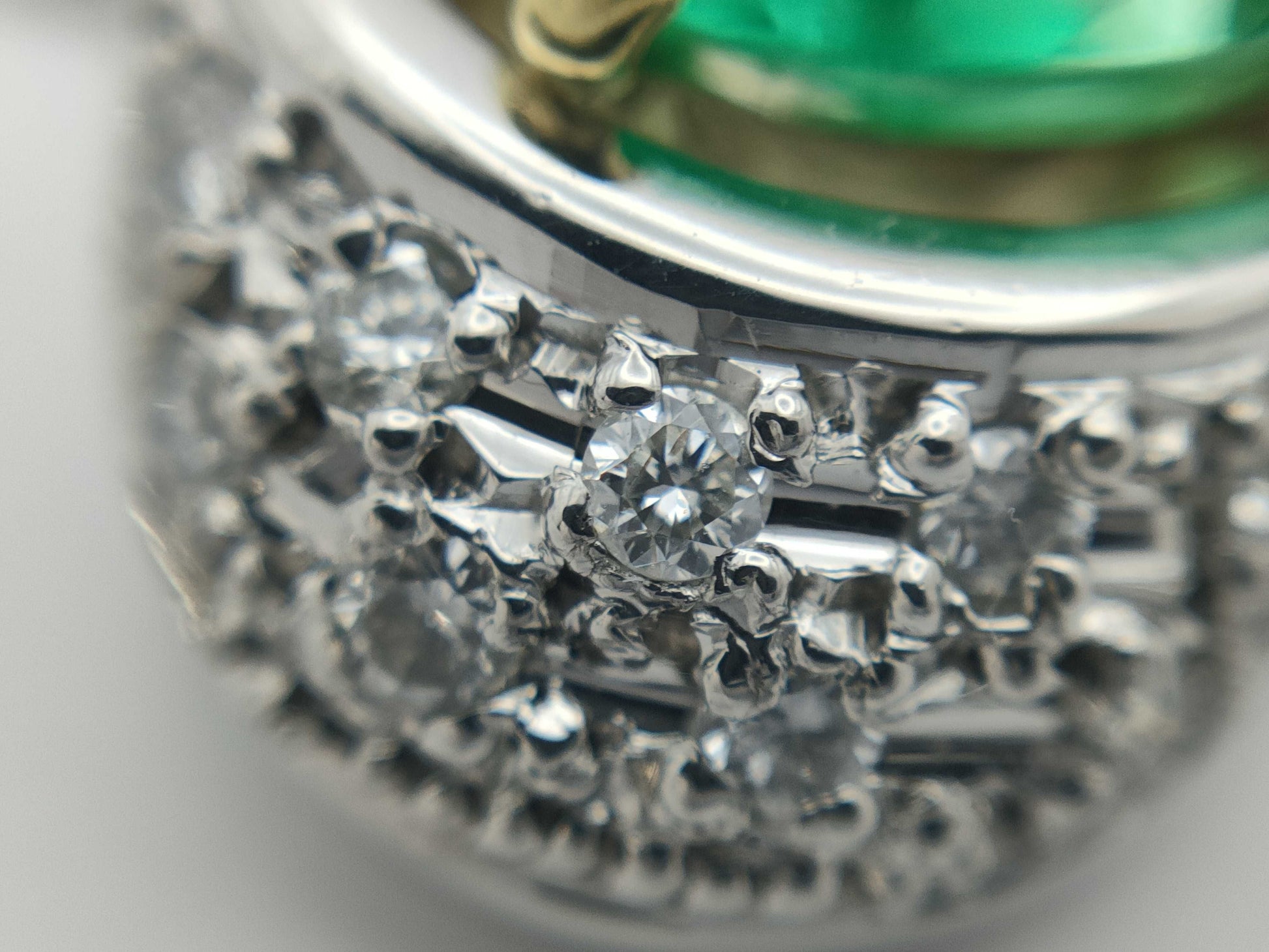 E1.29ct D0.16ct Pt999/Pt900/K18 7.9g Necklace 