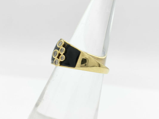 Colored Stone D0.20ct K18 5.0g Ring 